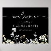 Begrüßungszeichen von Multicolor Boho Fall Floral  Poster (Vorne)