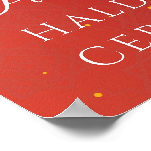 Begrüßungszeichen von Red Haldi Poster (Ecke)
