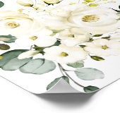 Begrüßungszeichen von White Floral Poster (Ecke)