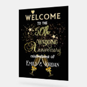 Begrüßungszeichen zum 50. Hochzeitstag Acrylschild (Winkel)