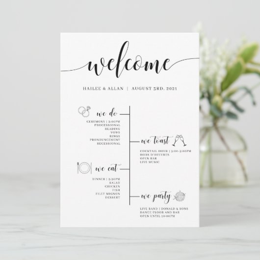 Begrüßungszeitprogramm Programm (Stehend Vorderseite)