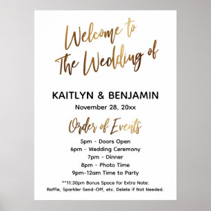 Begrüßungszeitschrift Gold - Begrüßung Poster