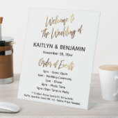 Begrüßungszeitschrift Gold - Begrüßung Sockelschild (In Situ)