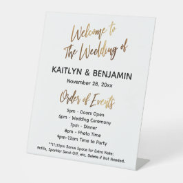 Begrüßungszeitschrift Gold - Begrüßung Sockelschild