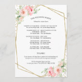 Begrüßungszeremonie Programm Elegante Florenz (Rückseite)