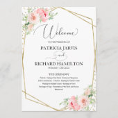 Begrüßungszeremonie Programm Elegante Florenz (Vorderseite)