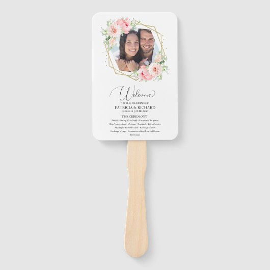 Begrüßungszeremonie Programm Elegante Florenz Fächer (Vorderseite)