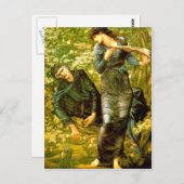 Beguiling von Merlin ~ Burne-Jones 1874 Gemälde Postkarte (Vorne/Hinten)