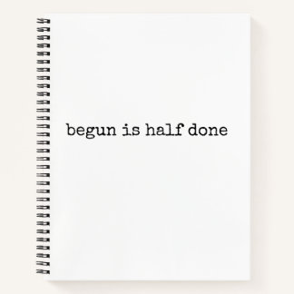 Begun ist halb fertig, Journal Notizblock