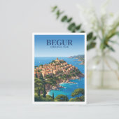 Begur Spanien Reise Postkarte (Stehend Vorderseite)
