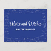 Begutachtung für die blaue Math Graduation Party Begleitkarte (Vorderseite)