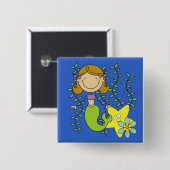 Behaarte Meerjungfrau Browns Button (Vorne & Hinten)