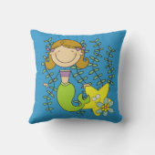 Behaarte Meerjungfrau Browns Kissen (Rückseite)