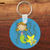 Behaarte Meerjungfrau Browns Schlüsselanhänger (Vorderseite)