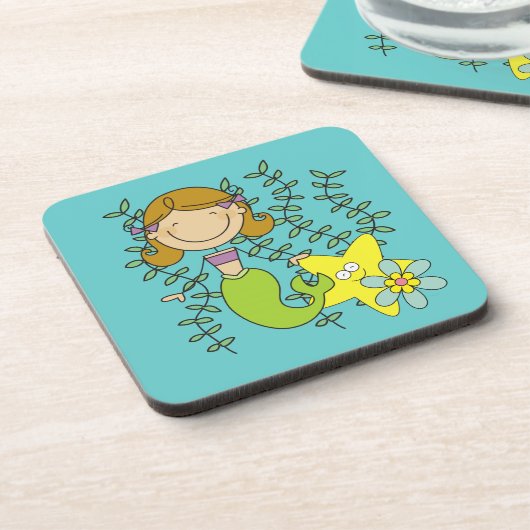 Behaarte Meerjungfrau Browns Untersetzer (Linke Seite)