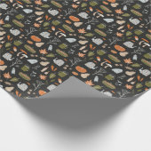 Behagliche Herbstelemente: Warmes Muster. Geschenkpapier (Ecke)