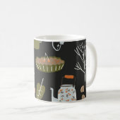 Behagliche Herbstelemente: Warmes Muster. Kaffeetasse (VorderseiteRechts)