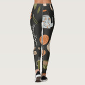 Behagliche Herbstelemente: Warmes Muster. Leggings (Rückseite)