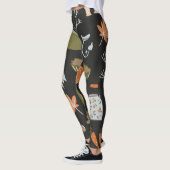 Behagliche Herbstelemente: Warmes Muster. Leggings (Links)