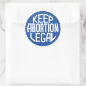 Behalt Abortion Legal Pro-Choice-Aufkleber Runder Aufkleber (Tasche)