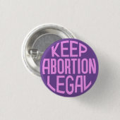 Behalt Abtreibung Legal Button (Vorne & Hinten)
