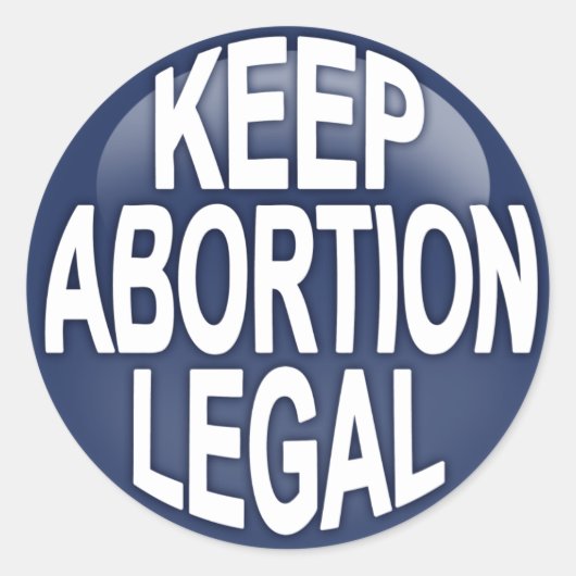 Behalt Abtreibung Legal Runder Aufkleber (Vorderseite)