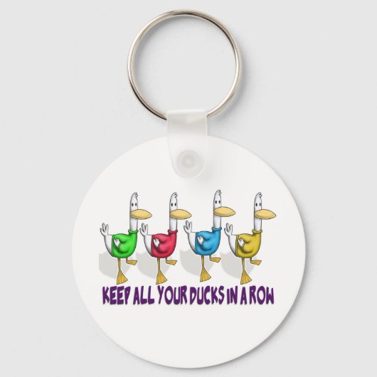 behalt alle Enten hintereinander Schlüsselanhänger (Vorderseite)