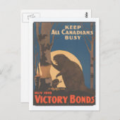 Behalt allen Kanadiern beschäftigt Postkarte (Vorne/Hinten)