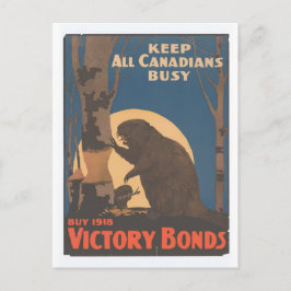 Behalt allen Kanadiern beschäftigt Postkarte