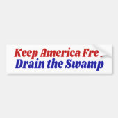 Behalt America Free Drain the Swamp Rot blau Autoaufkleber (Vorne)