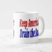 Behalt America Free Drain the Swamp Rot blau Jumbo-Tasse (Vorderseite Rechts)