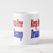Behalt America Free Drain the Swamp Rot blau Jumbo-Tasse (Vorderseite)