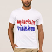 Behalt America Free Drain the Swamp Rot blau T-Shirt (Vorderseite)