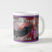 Behalt America Great - Trump 2020 Jumbo-Tasse (Vorderseite Rechts)