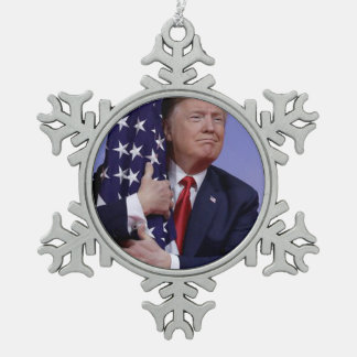 Behalt America Great Trump 2020 Schneeflocken Zinn-Ornament