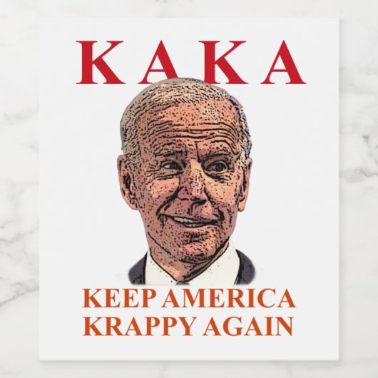 Behalt America Krappy wieder Weinetikett (Einzelnes Label)