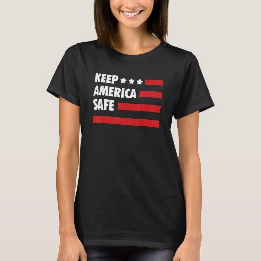 Behalt America Safe 4. Juli "Amerika Indepen T-Shirt (Vorderseite)