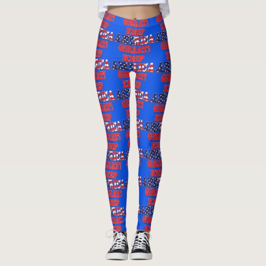 Behalt Amerika groß! Leggings (Vorderseite)