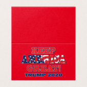 Behalt Amerika Großer Trump 2020 (Außenseite Aufgefaltet)