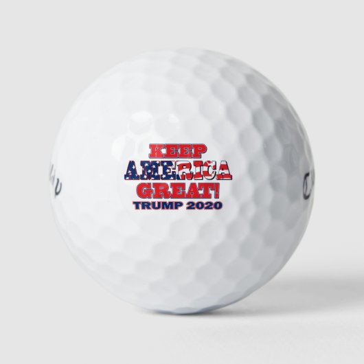 Behalt Amerika Großer Trump 2020 Golfball (Vorderseite)