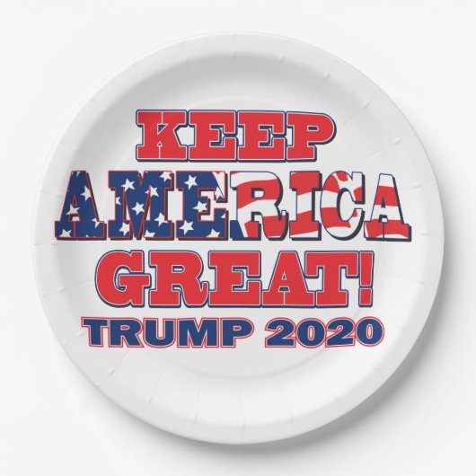 Behalt Amerika Großer Trump 2020 Pappteller (Vorderseite)