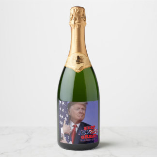 Behalt Amerika Großer Trump 2020 Schaumweinetikett