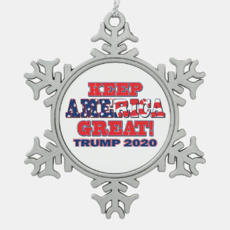 Behalt Amerika Großer Trump 2020 Schneeflocken Zinn-Ornament