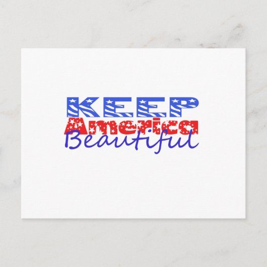 Behalt Amerika schön Postkarte (Vorderseite)