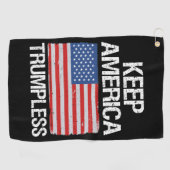 Behalt Amerika: Trumpless III Golfhandtuch (Horizontal)