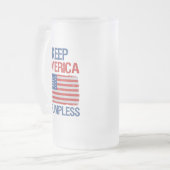 Behalt Amerika: Trumpless III Mattglas Bierglas (Vorderseite Links)
