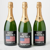 Behalt Amerika: Trumpless III Schaumweinetikett (Flaschen)
