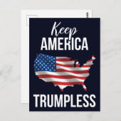 Behalt Amerika - Trumpless IV Postkarte (Vorne/Hinten)