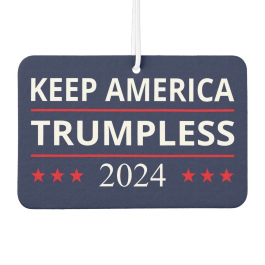 Behalt Amerika: Trumpless VII Autolufterfrischer (Vorderseite)