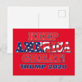 Behalt Amerika wieder groß Postkarte (Vorne/Hinten)